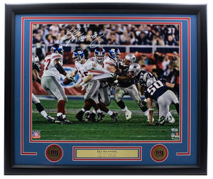 Eli Manning Signed Framed New York Giants 16x20 Football Photo Fanatics - Sports Integrity