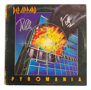 Joe Elliott Phil Collen Signed Def Leppard 1983 Pyromania Vinyl Record JSA 965 - Sports Integrity