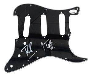 Joe Elliott Phil Collen Def Leppard Signed Black Guitar Pick Guard JSA ITP - Sports Integrity