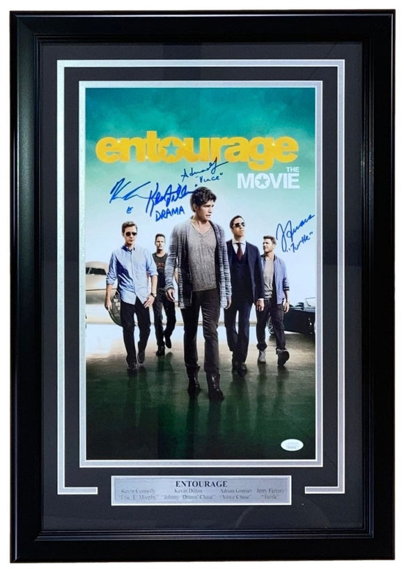 Entourage Cast Signed Framed 11x17 Entourage Movie Photo Grenier & Others JSA - Sports Integrity