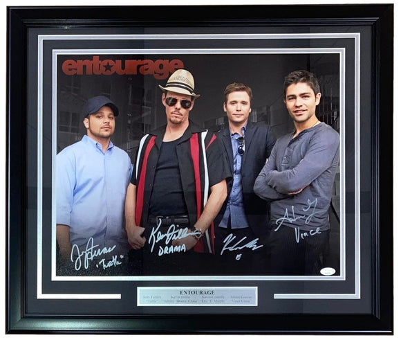 Entourage Cast Signed Framed 16x20 Entourage Pose Photo Grenier & Others JSA ITP - Sports Integrity