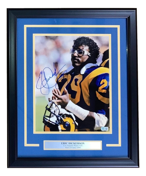 Eric Dickerson Signed Framed 11x14 Los Angeles Rams Photo BAS BD59647 - Sports Integrity