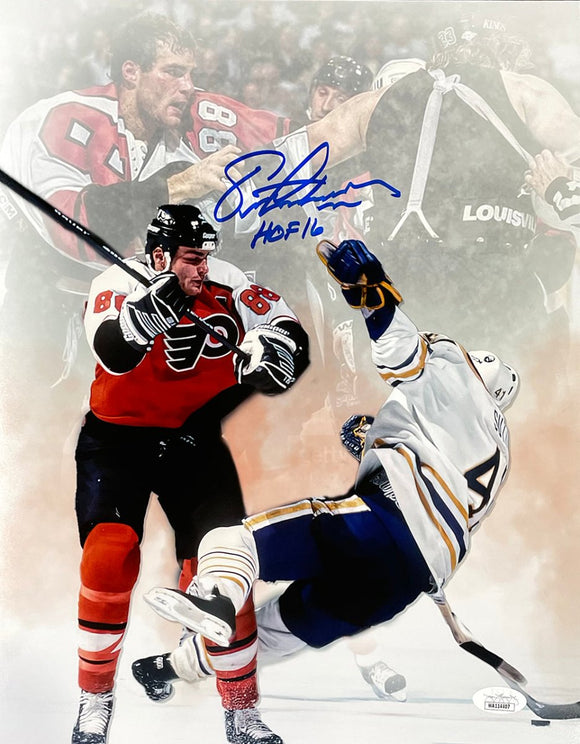 Eric Lindros Signed Philadelphia Flyers 11x14 Photo HOF 16 JSA ITP - Sports Integrity