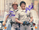 Erik Estrada Larry Wilcox Signed 8x10 CHIPS Laughing Photo BAS ITP - Sports Integrity