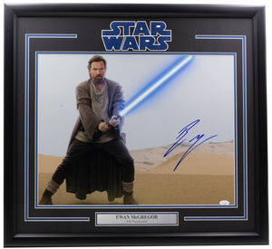 Ewan McGregor Signed Framed 16x20 Star Wars Obi - Wan Kenobi Photo JSA - Sports Integrity