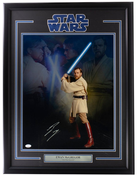 Ewan McGregor Signed Framed 16x20 Star Wars Revenge of The Sith Photo JSA - Sports Integrity