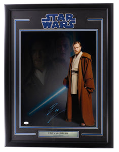 Ewan McGregor Signed Framed 16x20 Star Wars Obi - Wan Kenobi Collage Photo JSA - Sports Integrity