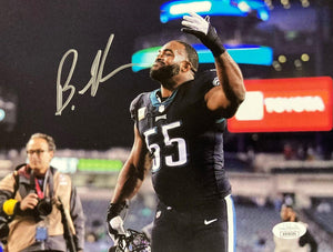 Brandon Graham Signed 8x10 Philadelphia Eagles Black Jersey Photo JSA