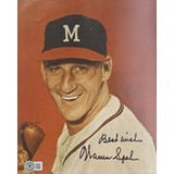 Warren Spahn Signed Milwaukee Braves Magazine Page BAS BH71134 - Sports Integrity