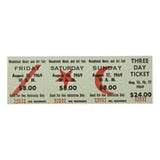 Woodstock 1969 Original Three Day Ticket - Sports Integrity