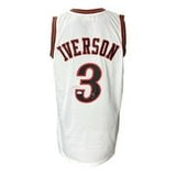 Allen Iverson Signed Custom White Pro - Style Basketball Jersey JSA ITP - Sports Integrity