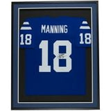 Peyton Manning Signed Framed Indianapolis Colts Blue Nike Jersey Fanatics - Sports Integrity