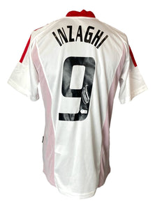 Filippo Inzaghi Signed AC Milan Adidas 2003 Champions League Soccer Jersey BAS