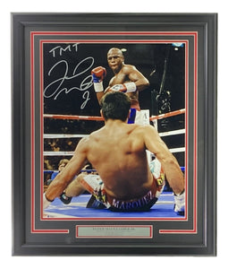 Floyd Mayweather Jr Signed Framed 16x20 Boxing Knockdown Photo TMT Inscr BAS ITP - Sports Integrity