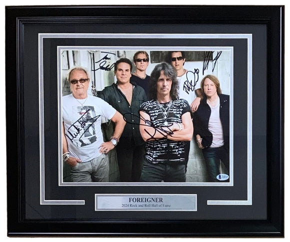 Foreigner Band Signed Framed 11x14 Photo BAS - Sports Integrity