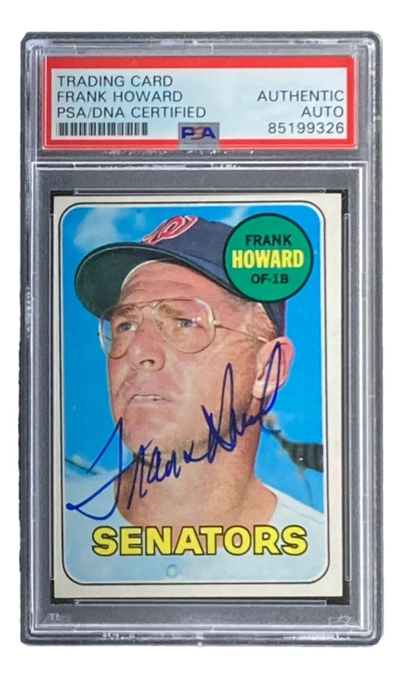 Frank Howard Signed 1969 Topps #170 Washington Senators Trading Card PSA/DNA - Sports Integrity