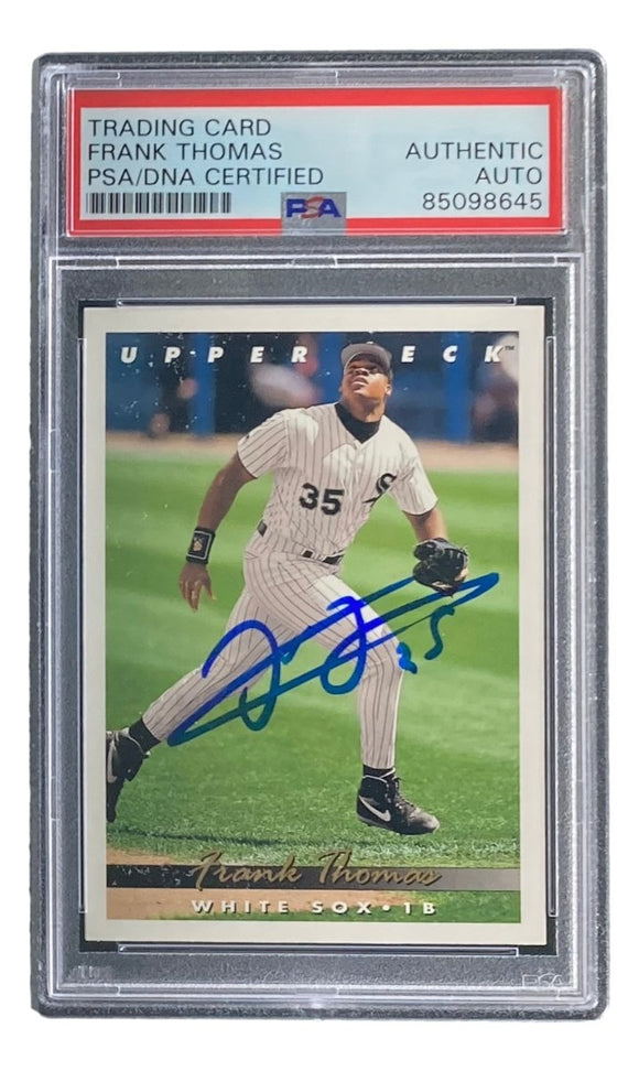 Frank Thomas Signed 1993 Upper Deck #555 Chicago White Sox Trading Card PSA/DNA - Sports Integrity