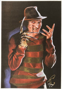 Freddy Krueger 13x19 A Nightmare On Elm St Lithograph Signed by Tony Santiago - Sports Integrity