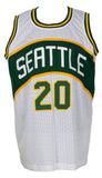 Gary Payton Seattle Signed White Basketball Jersey BAS ITP - Sports Integrity