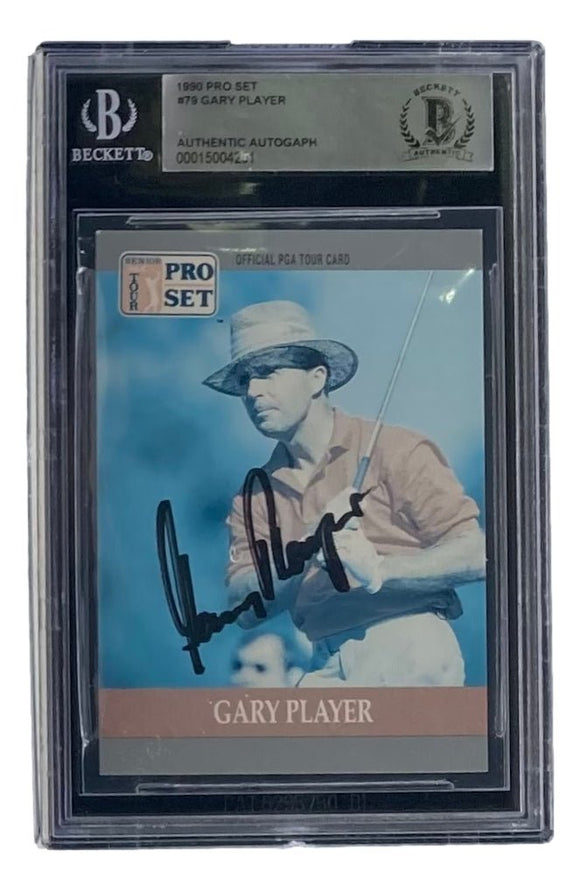 Gary Player Signed Slabbed 1990 PGA Pro Set Trading Card BAS 00015004251 - Sports Integrity