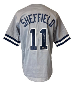 Gary Sheffield New York Signed Gray Baseball Jersey Sports Integrity - Sports Integrity