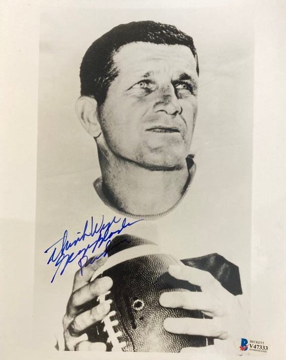 George Blanda Signed 8x10 Oakland Raiders Photo BAS - Sports Integrity