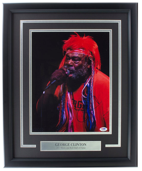 George Clinton Signed Framed 11x14 Photo PSA/DNA - Sports Integrity