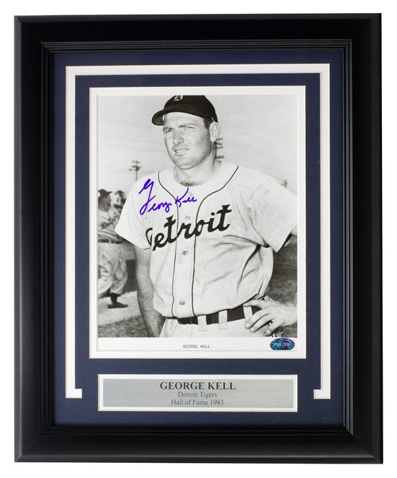 George Kell Signed Framed Detroit Tigers 8x10 Baseball Photo PSA/DNA - Sports Integrity