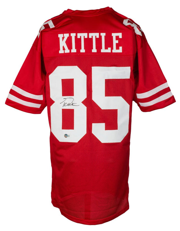 George Kittle San Francisco Signed Red Football Jersey BAS - Sports Integrity