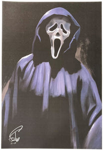 Ghostface 13x19 Scream Lithograph Signed by Tony Santiago - Sports Integrity