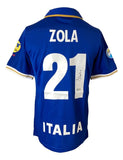 Gianfranco Zola Signed Italy Nike Soccer Jersey BAS - Sports Integrity