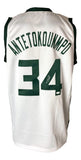 Giannis Antetokounmpo Milwaukee Signed White Basketball Jersey JSA - Sports Integrity