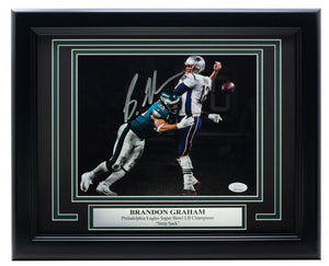 Brandon Graham Philadelphia Eagles Signed Framed 8x10 SB Spotlight Photo JSA ITP - Sports Integrity