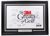 Multi Signed Framed 3M Greats of Golf Flag Jack Nicklaus Gary Player +10 BAS LOA - Sports Integrity