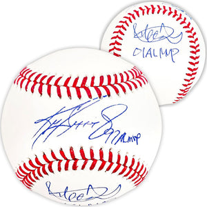 Ken Griffey Jr Ichiro Suzuki Mariners Signed Official Baseball MVP Insc BAS - Sports Integrity