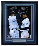 Ken Griffey Jr Ichiro Suzuki Signed Framed 16x20 Seattle Mariners Photo BAS - Sports Integrity