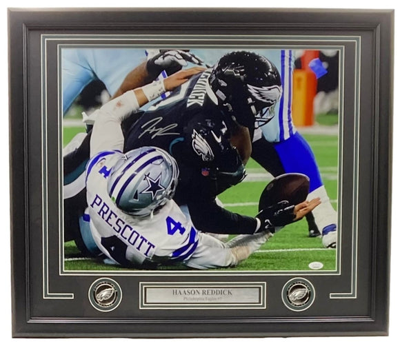 Haason Reddick Signed Framed 16x20 Philadelphia Eagles vs Cowboys Photo JSA ITP - Sports Integrity