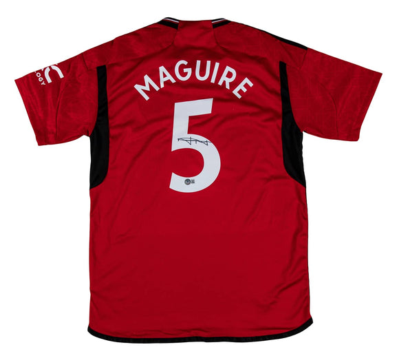 Harry Maguire Signed Manchester United Adidas Soccer Jersey BAS - Sports Integrity