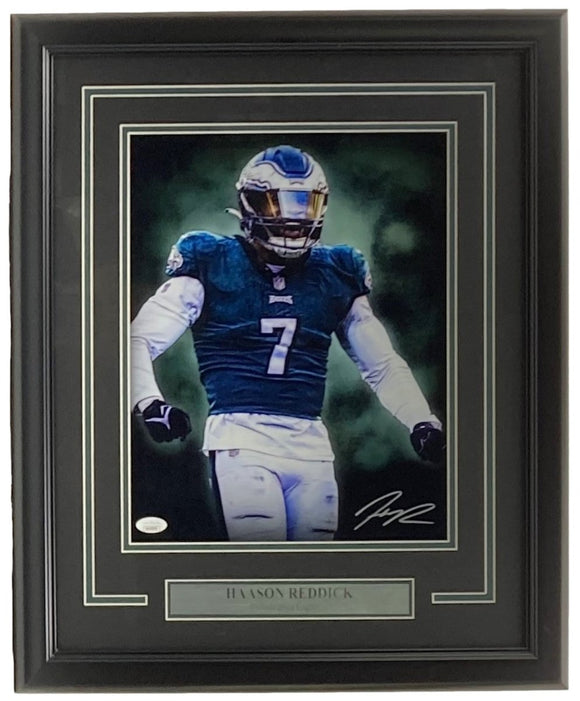 Haason Reddick Signed Framed 11x14 Philadelphia Eagles Photo JSA ITP - Sports Integrity