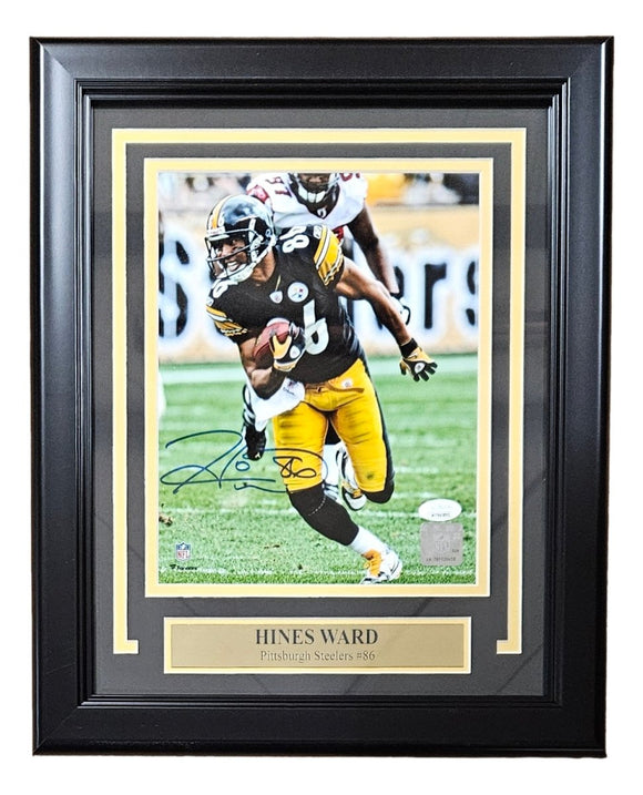 Hines Ward Signed Framed 8x10 Pittsburgh Steelers Photo JSA Hologram - Sports Integrity