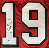 Hines Ward Georgia Signed Red Football Jersey BAS - Sports Integrity