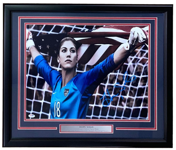 Hope Solo Signed Framed 16x20 USA Women's Soccer Photo PSA/DNA - Sports Integrity