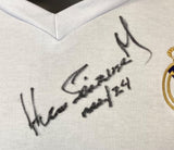 Hugo Sanchez Signed Real Madrid Adidas Soccer Jersey Mar/24 Inscribed JSA - Sports Integrity