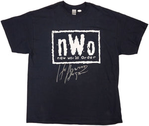 Hollywood Hulk Hogan Signed WWE WCW NWO New World Order Black T-Shirt JSA ITP - Sports Integrity