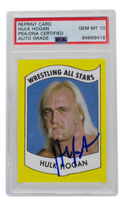 Hulk Hogan Signed RP 1982 Wrestling All Stars Card #2 PSA/DNA Auto Gem Mint 10 - Sports Integrity