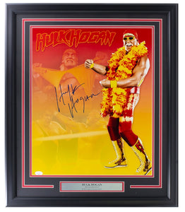 Hulk Hogan Signed Framed 16x20 WWE Photo JSA - Sports Integrity