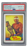 Hulk Hogan Signed RP 1985 Topps Rookie WWF Wrestling Card PSA/DNA Gem 10 - Sports Integrity