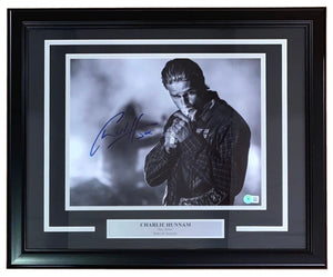 Charlie Hunnam Signed Framed 11x14 Sons Of Anarchy Jax Teller Smoke Photo BAS - Sports Integrity