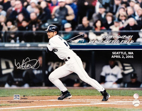 Ichiro Suzuki Signed 16x20 Seattle Mariners MLB Debut Photo Suzuki COA - Sports Integrity