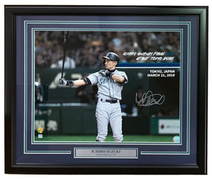 Ichiro Suzuki Signed Framed 16x20 Seattle Mariners Final At Bat Photo Suzuki - Sports Integrity